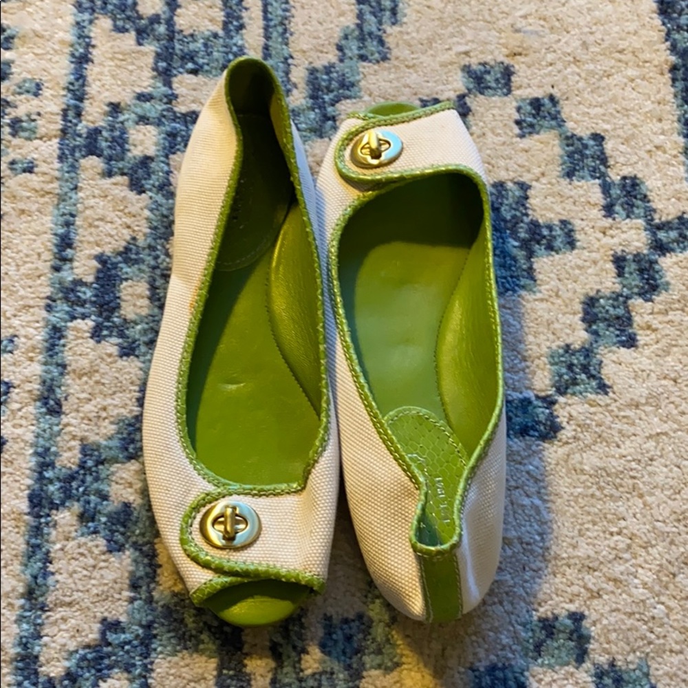 Linen Coach flats